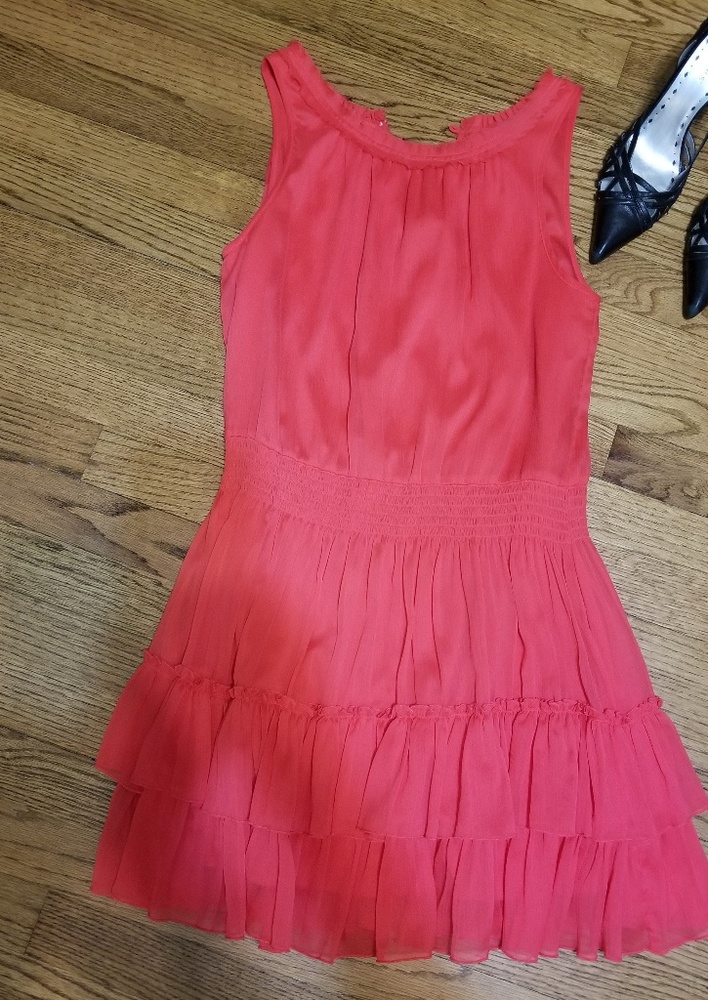 Forever21 red ruffles dress - Picture 3 of 7